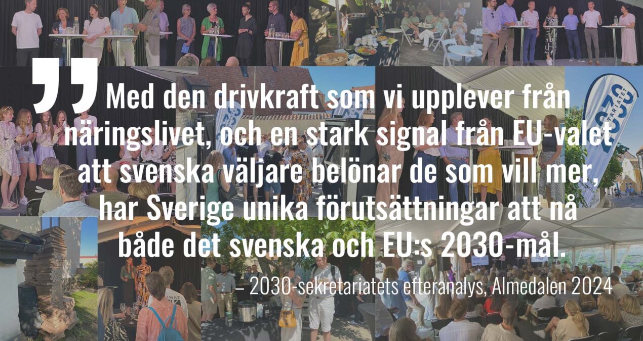 Almedalspusslet visar: Sverige kan nå våra nationella och EU:s klimatmål